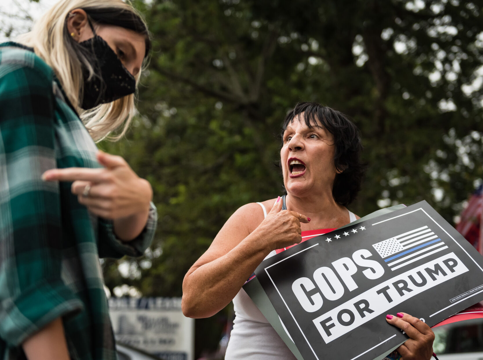 Building WSNC Protest Against Trump Rally